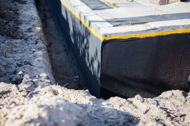 Residential Interior Drainage System installation at a Hatfield, PA home by SJ Waterproofing Pros